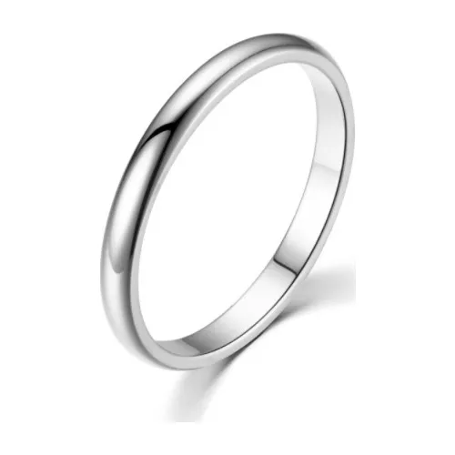 Chavin 2 mm Promise Engagement Gray Unisex Steel Ring EH23BY