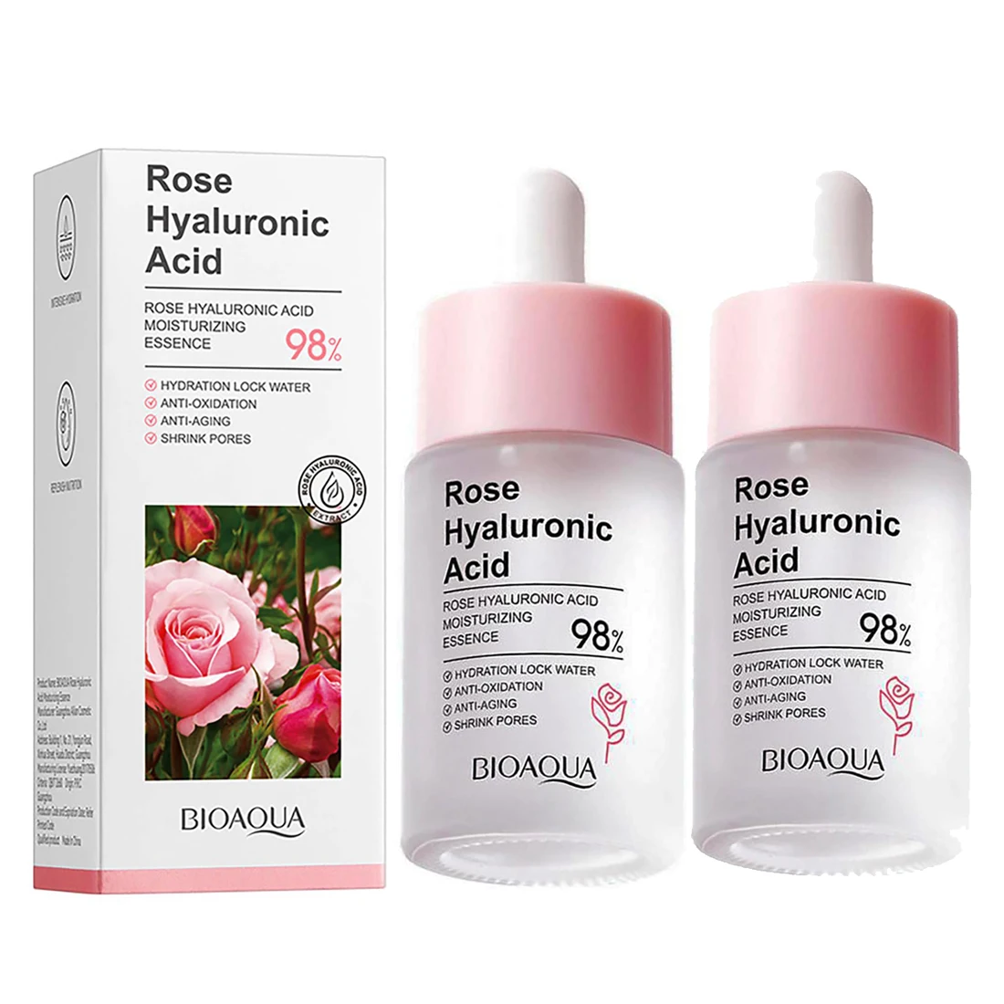 

1/2 шт. BIOAQUA розовая гиалуроновая кислота сыворотка для лица гладкая питательная уход за кожей глубокое увлажнение кожи сужение пор 98% увлажняющая эссенция