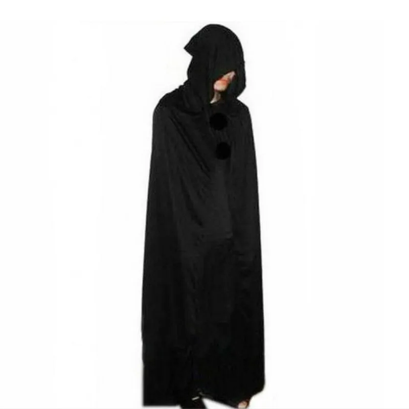 Men Halloween Costumes Witche Vampires Fancy Party Women Gothic Hooded Stain Cloak Wicca Robe Witch Larp Cape