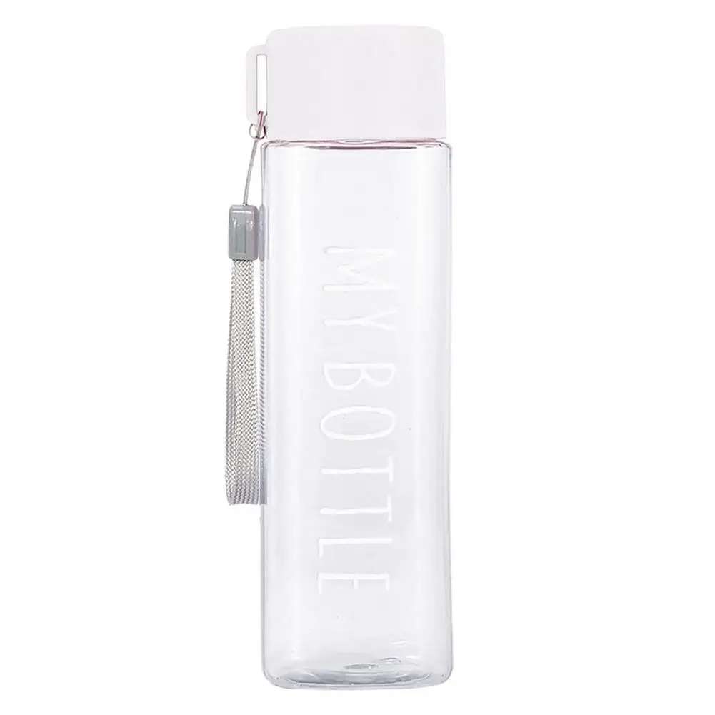 Practical Water Mug Portable Smooth Round Mouth 20cm Height Plastic Transparent Drink Bottle Water Bottle Non-slip Bottom