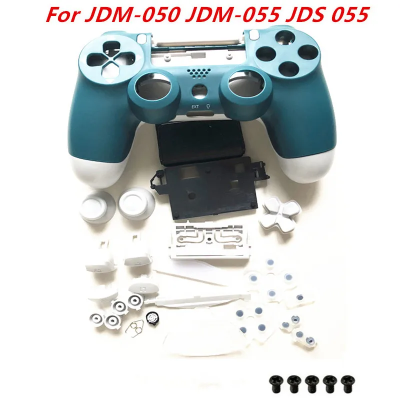 

Alpine Green Full Set Housing shell Hard Case Cover With buttons For PS4 JDS 040 JDM-040 JDS 055 JDM-050 JDM-055 Controller