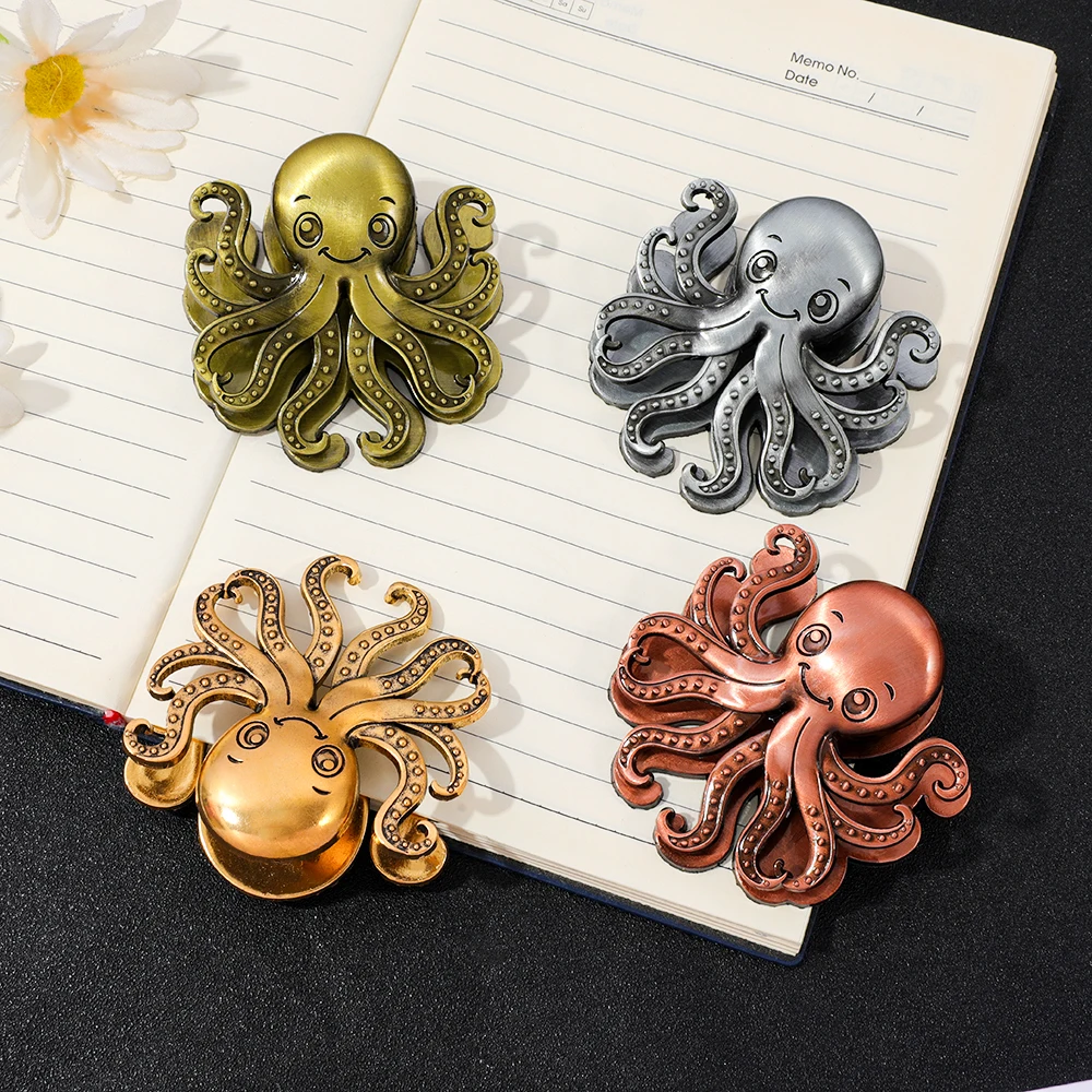 

Cute Octopus Shape Metal Bookmark Vintage Retro Page Holder Multicolor Book Clips Paper Clamp for Books Notebooks Office Station