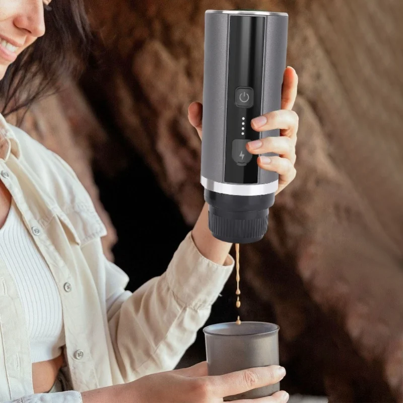 Portable Cordless Coffee Machine, 2-In-1 Automatic Capsule And Ground Coffee Maker For Home Car Outdoor Use, 20Bar Pump