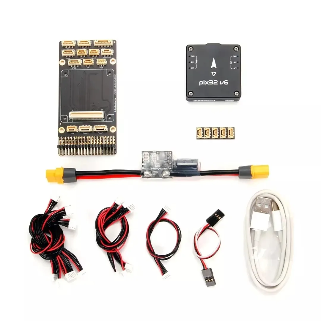 BoMasHolybro Pixhawk PIX32 V6 Flight Control &Standard Baseboard &PM02 &M10 GPS Four Axis Multi Axis Fixed Wing STM32H743 Proces