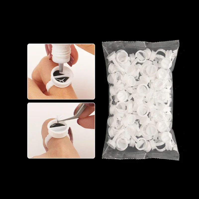 100 قطعة رمش تمديد الغراء الدائري كوب لاش رفع لاصق حامل البليت الوشم الحبر الصباغ أكواب الحاويات ماكياج أداة 1 حقيبة