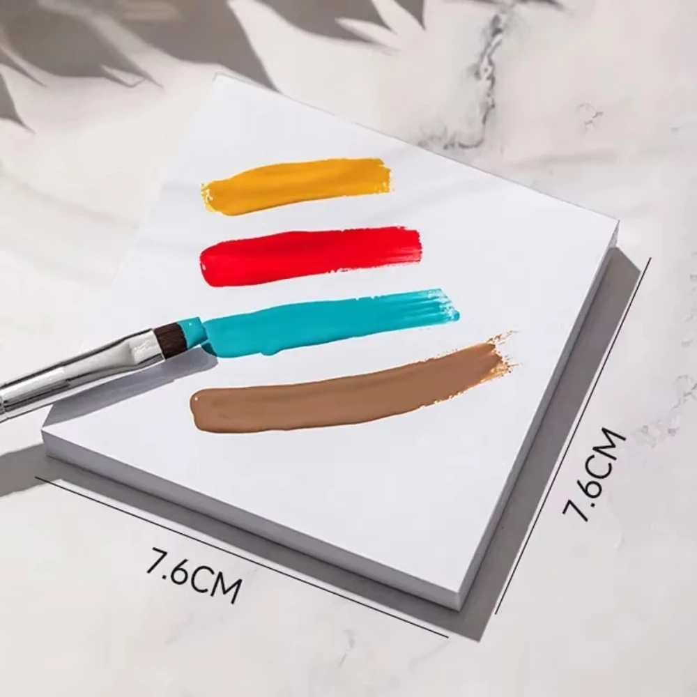 KANIU 50PCS Disposable Nail Art Mixing Palette Papers Polish Paint Color Testing Mixing Board For Nail Art Color Matching Tool