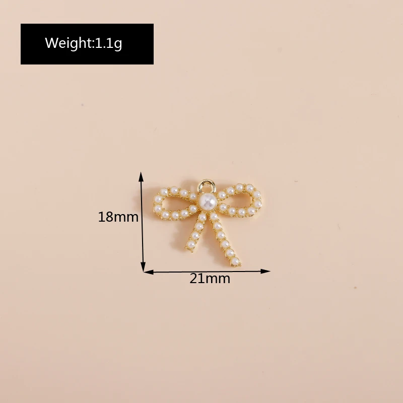 Leslie 4 stücke exquisite Kristall perle runde Hase Schmetterling Bowknot Charms für Ohrringe Halskette Armband DIY Schmuck Zubehör – Detail 22