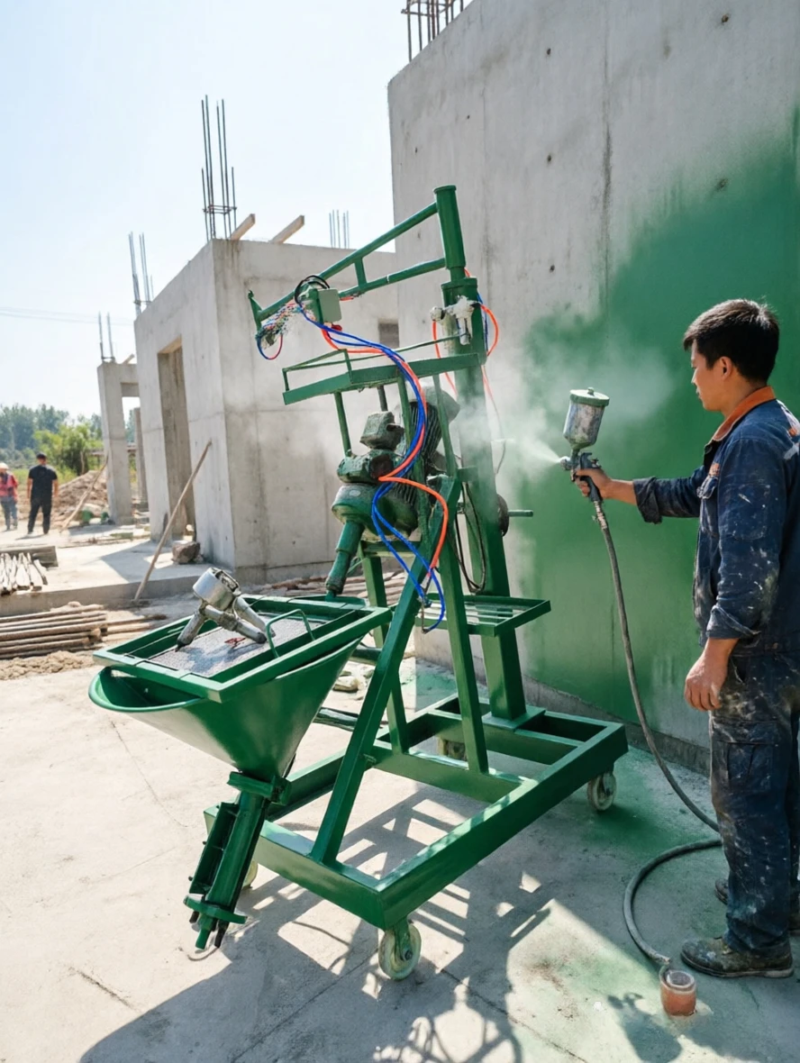 GRC Mortar Sprayer Electric Driven Adjustable Spray Thickness Villa Wall Glass Fiber Reinforced Cement Spraying Tool For Sales