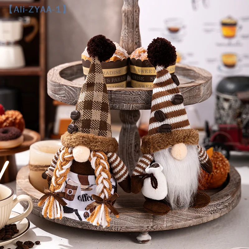 【ZYAA-1】1 Stück Kaffeezwerg – Heimdekoration, Kaffeebar-Zubehör – thematische Zwerge, Geschenke für Frauen – Weihnachten, Winter, Frühling