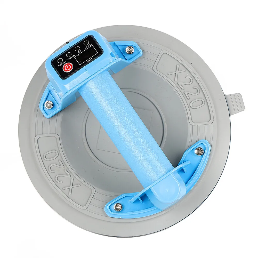70kg Electric Vacuum Suction Cup Lifter 2000mAh Auto Pressure Recovery Type C Charging for Glass Tile Stone Smooth Matte Surface