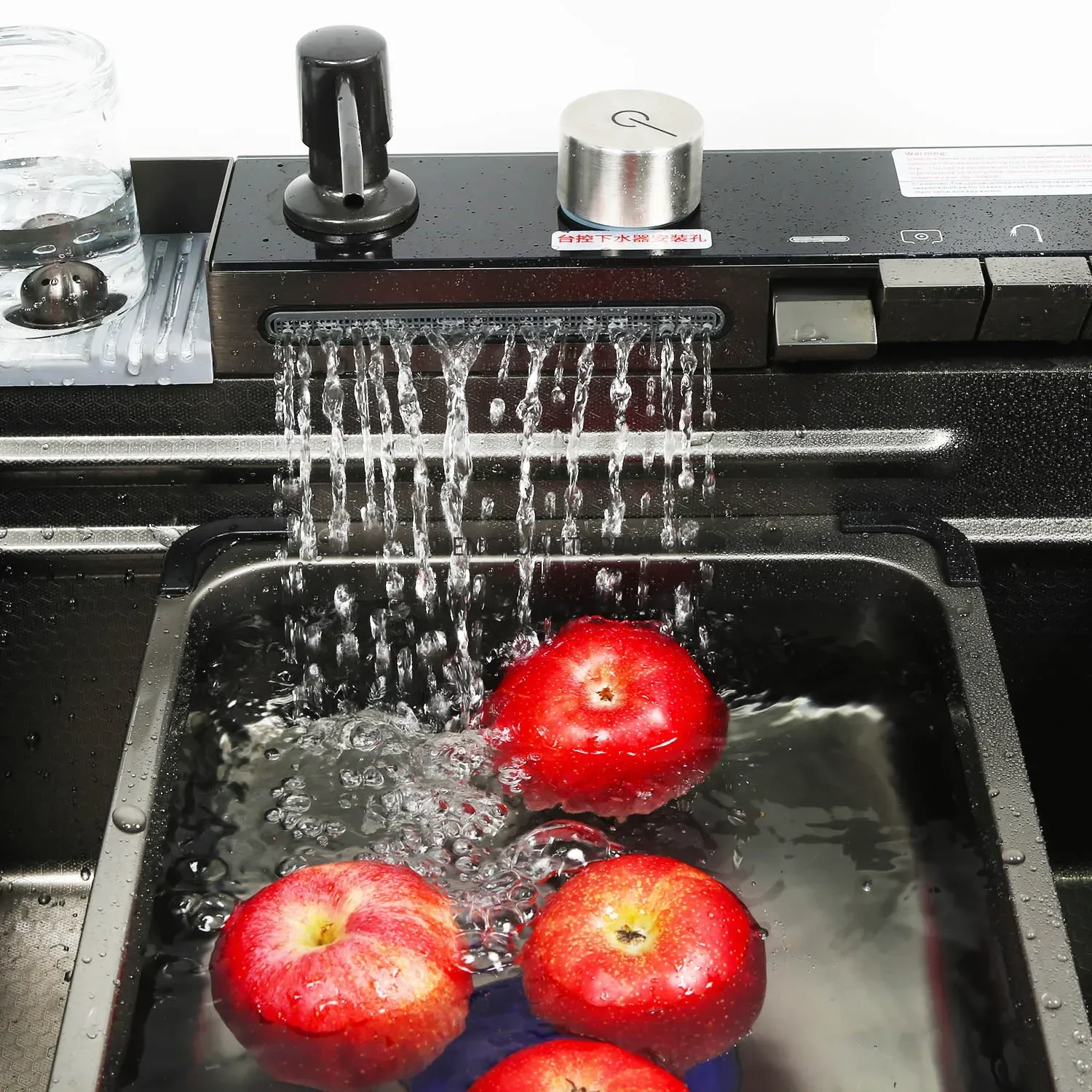 Handmade Stainless Steel  SUS304 Kitchen Faucet  Multifunction  Waterfall Countertop Sink