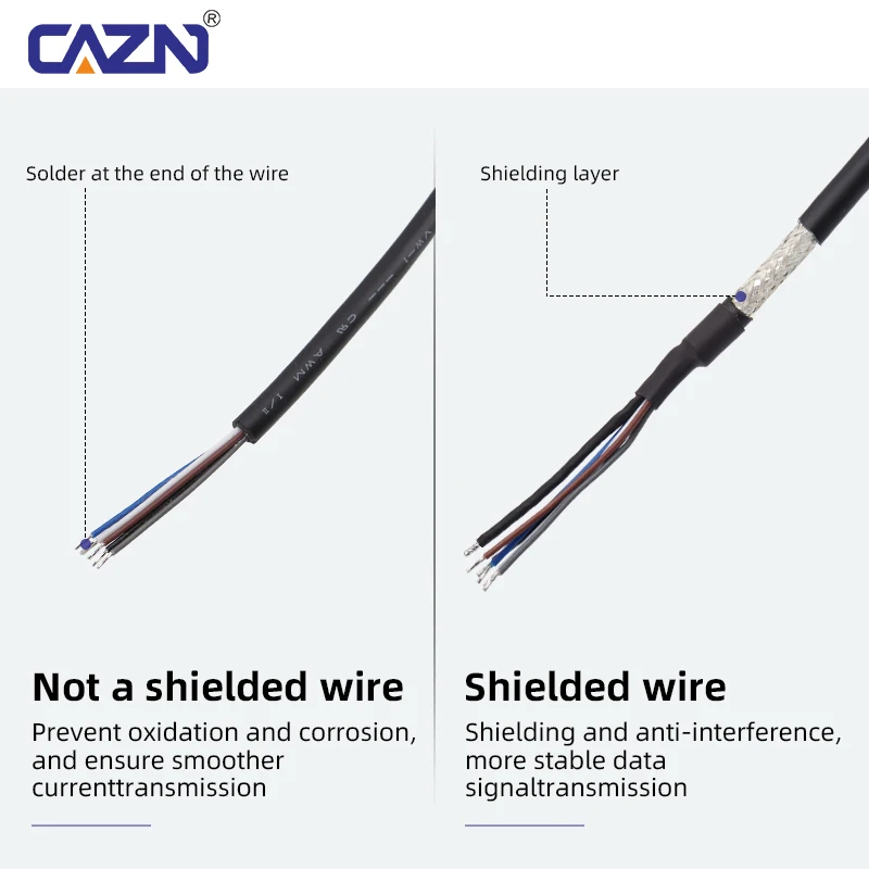 M12 Shielded Overmolded Damping Plug Straight Male Female 2-17 Pin 1/2/5m PVC PUR IP67 for High Vibration & Shock Environments