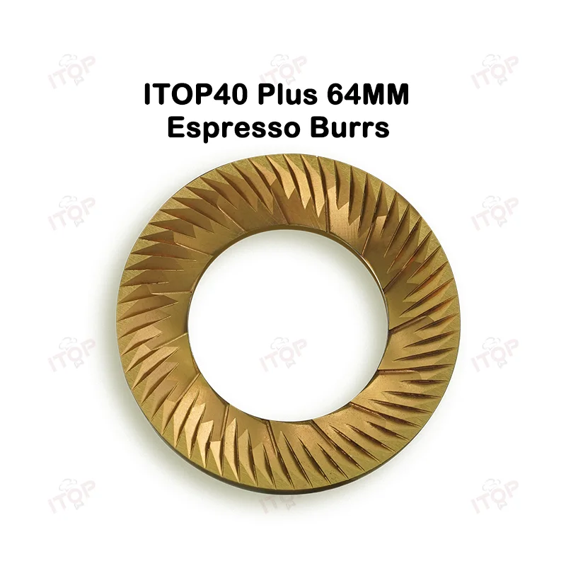 ITOP Burrs for Espresso/Pourover/Multifunctional 64MM Flat Titanium Burrs Powder Grinding Machine Accessories ITOP40 Plus