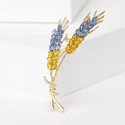 Women Brooches Korean Fashion Style 3-Color Rhinestone Ear of Wheat Lapel Pins Luxury Jewelry Accessories For Clothing Gifts