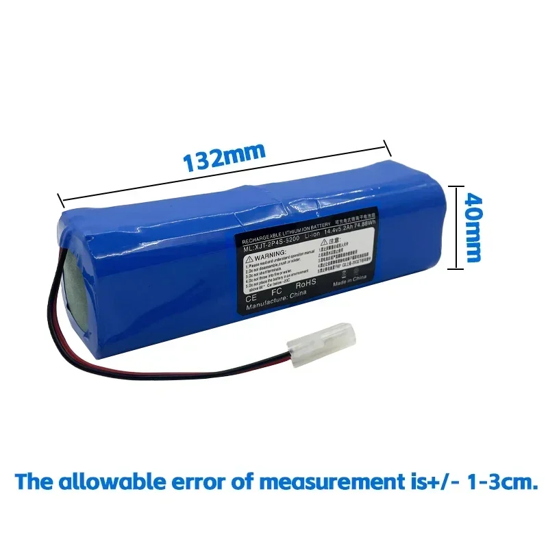 For ROEMO SYB2 rechargeable li-ion battery pack, for robot vacuum cleaners genuine accessories, 12800mAh.4s2p.14.4v