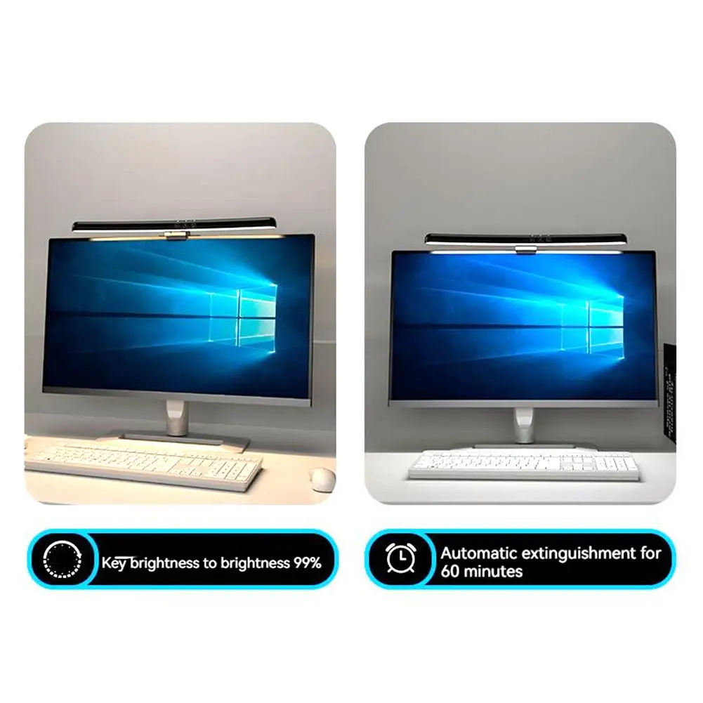 Curved Monitor Light Bar Led Colorful Night Lamp Asymmetric Reading Eye Protective Monitor Fill Light