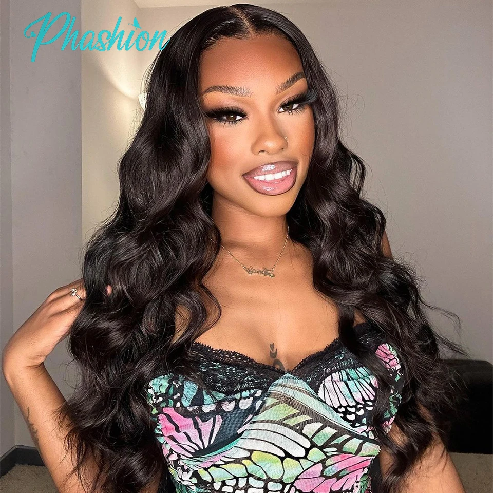 Phashion 26Inch 4x4 5X5 Straight Lace Closure Only Pre Plucked Swiss HD Transparent Lace 100% Remy Human Hair For Black Women