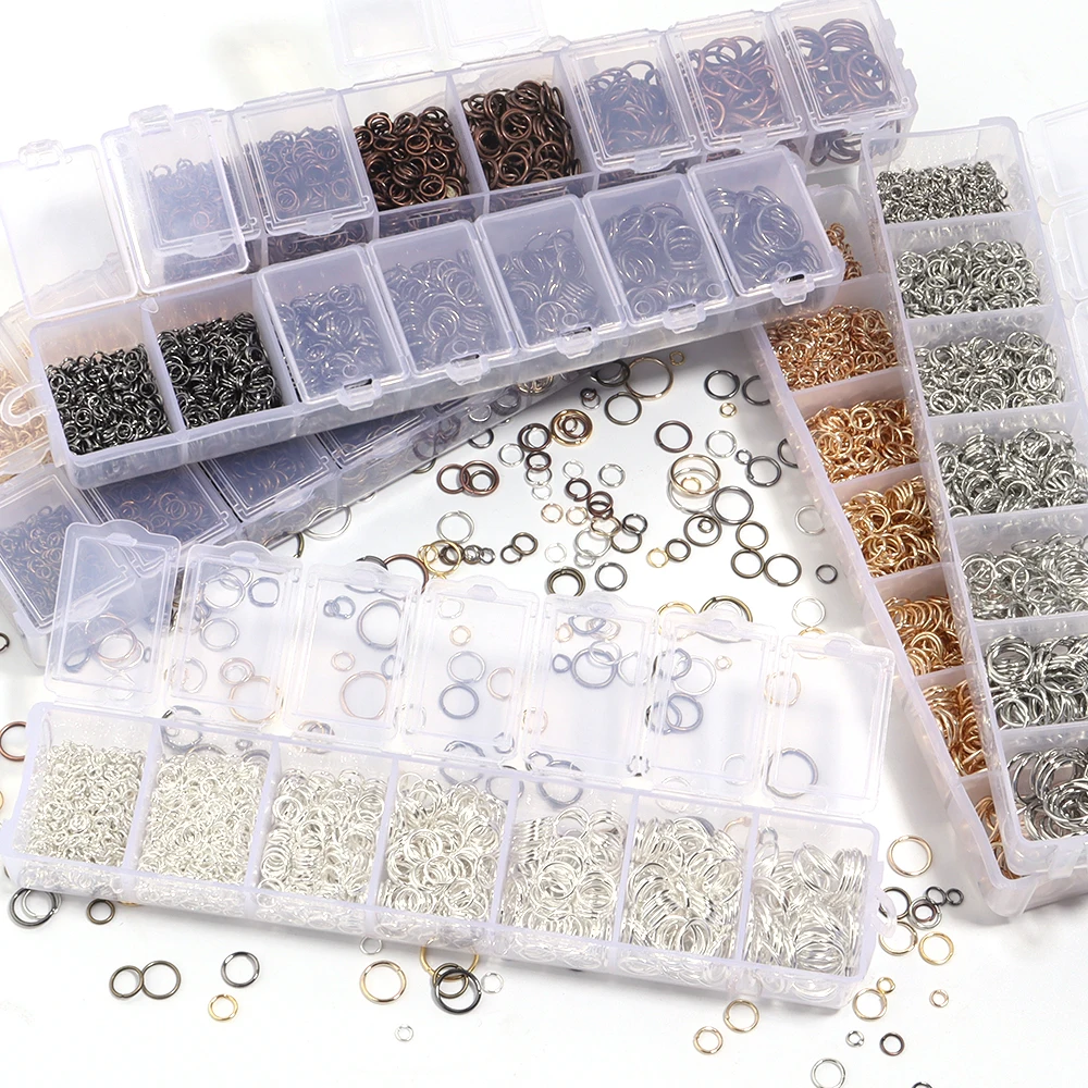 

1 Box 3 4 5 6 7 8 10mm 8 Colors Metal Jump Rings Split Rings Link Loop For DIY Bracelet Jewelry Making Findings Connectors