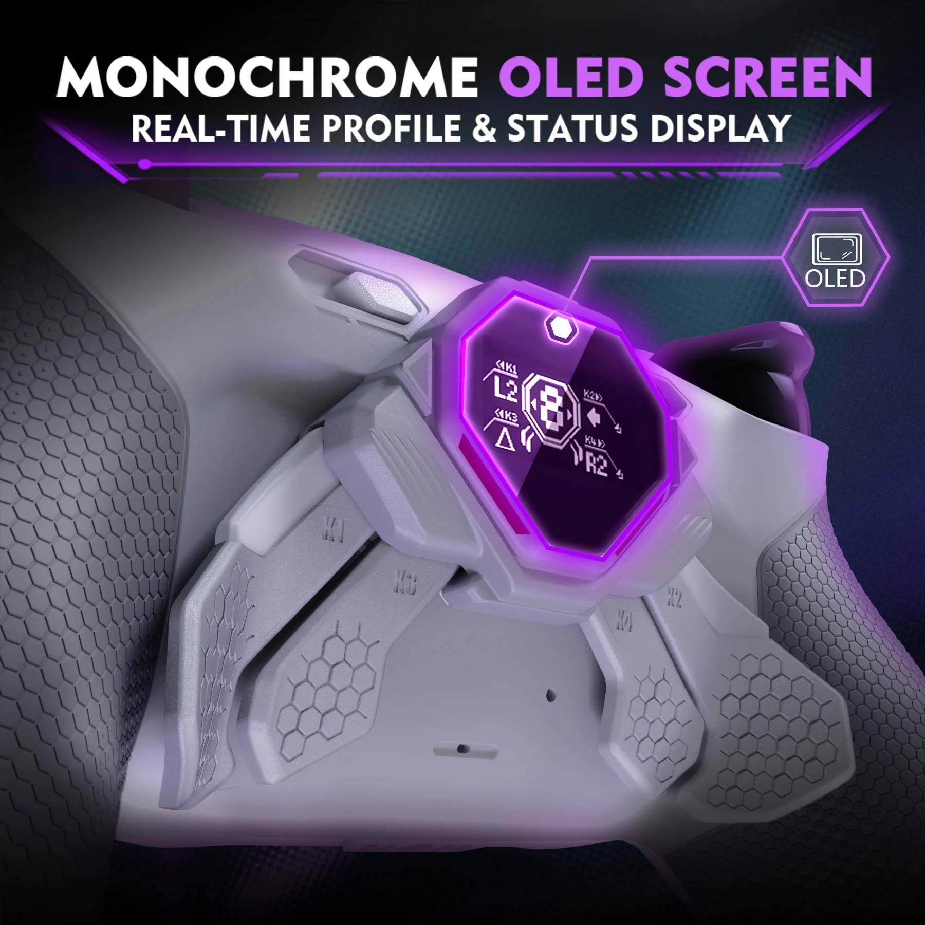 eXtremeRate SPARK Zestaw Przycisków Tylnych do Kontrolera PS5 BDM-030 040 050, Zestaw 4 Przycisków Tylnych z Możliwością Przemapowania - Klasyczny Szary — zdjęcie produktu 3