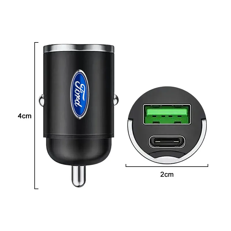 For Ford Focus Mondeo Kuga Fiesta MK7 Escort Explorer Edge 2 4 MK2 Car Quick Charger Vehicle Cigarette Lighter Convert Plug