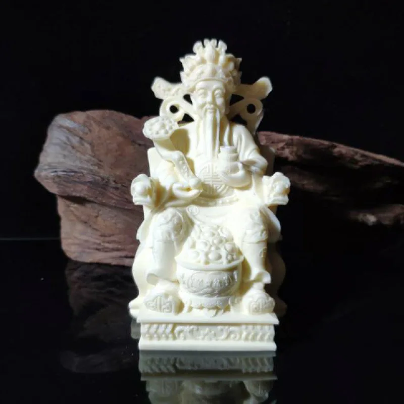 

Factory Direct Supply Ivory Nut Carved God of Wealth Decoration Home Living Room Literary and Wealth Statue Crafts Car Decoratio