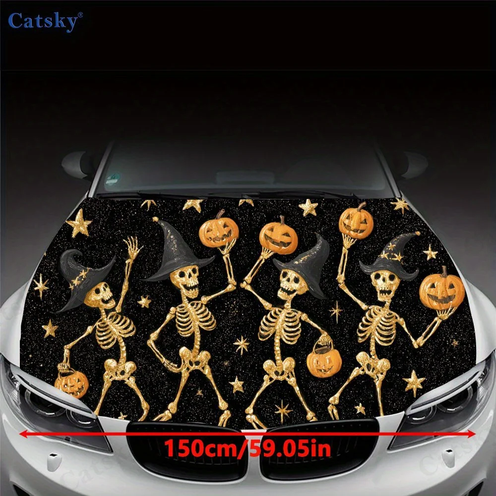 Dancing Skeleton print,car hood stickers,PVC waterproof Self adhesive car hood sticker,car hood decoration protection stickers,A