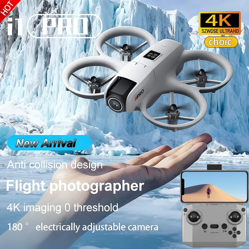 طائرة i1 Pro VS GT3 RC بدون طيار 4K 5G احترافية عالية الدقة للتصوير الجوي وتجنب العوائق وطائرات التحكم عن بعد وكاميرا مزدوجة كوادكوبت #1