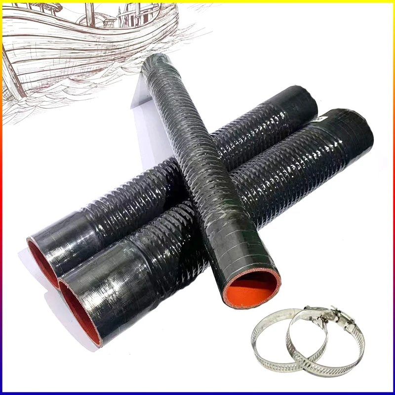 

Black Length 500mm Car Silicone Hose ID30-100mm Air Intake Pipe Radiator Tube High Pressure Temper Atureauto Silicone Tube