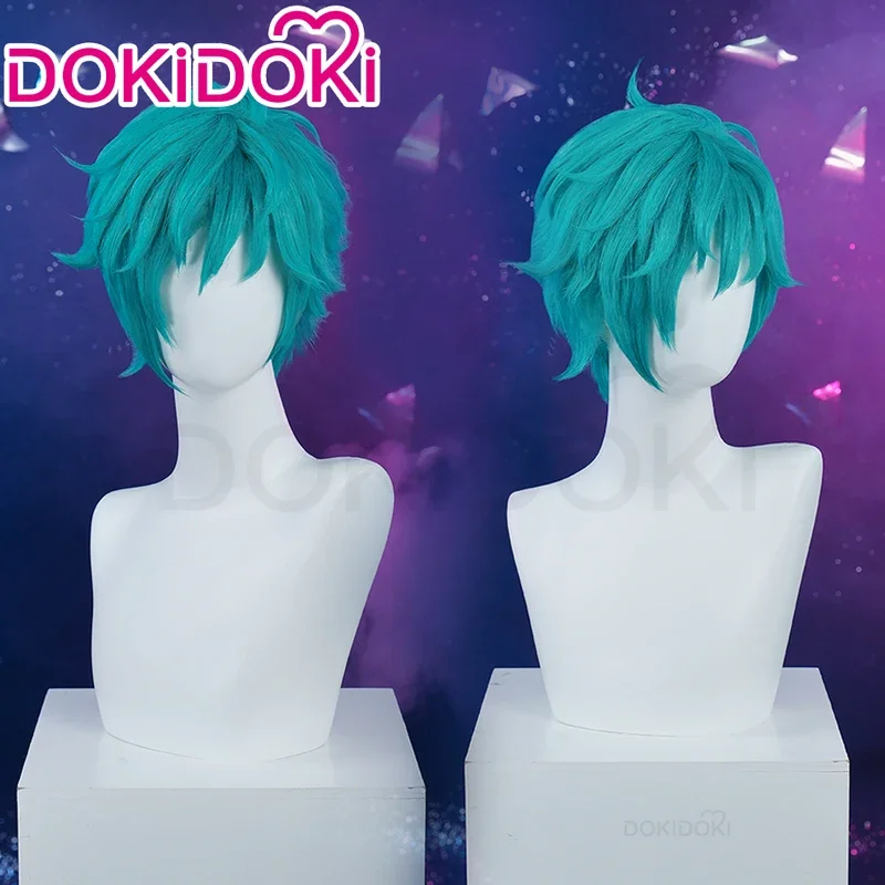 IN STOCK Aphelios Wig Game Cosplay Wig DokiDoki Men Green Hair Aphelios Heart Cosplay Wig Heat Resistant Hair Free Wig Cap