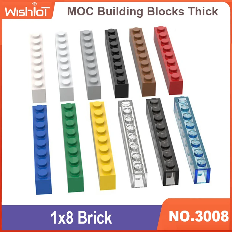 

10pcs 1x8 Bricks 3008 DIY Splicing Accessories Toy Classic Educational Building Blocks Compatible Assembles Particles