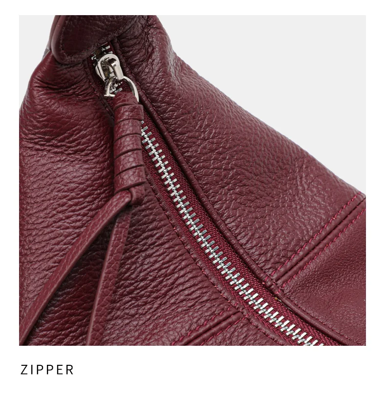 Aidrani Echtleder Halbmond-Unterarmtasche, Minimalistischer High-End-Stil, Vielseitige Rindsleder-Umhängetasche für den Alltag – Detail 15