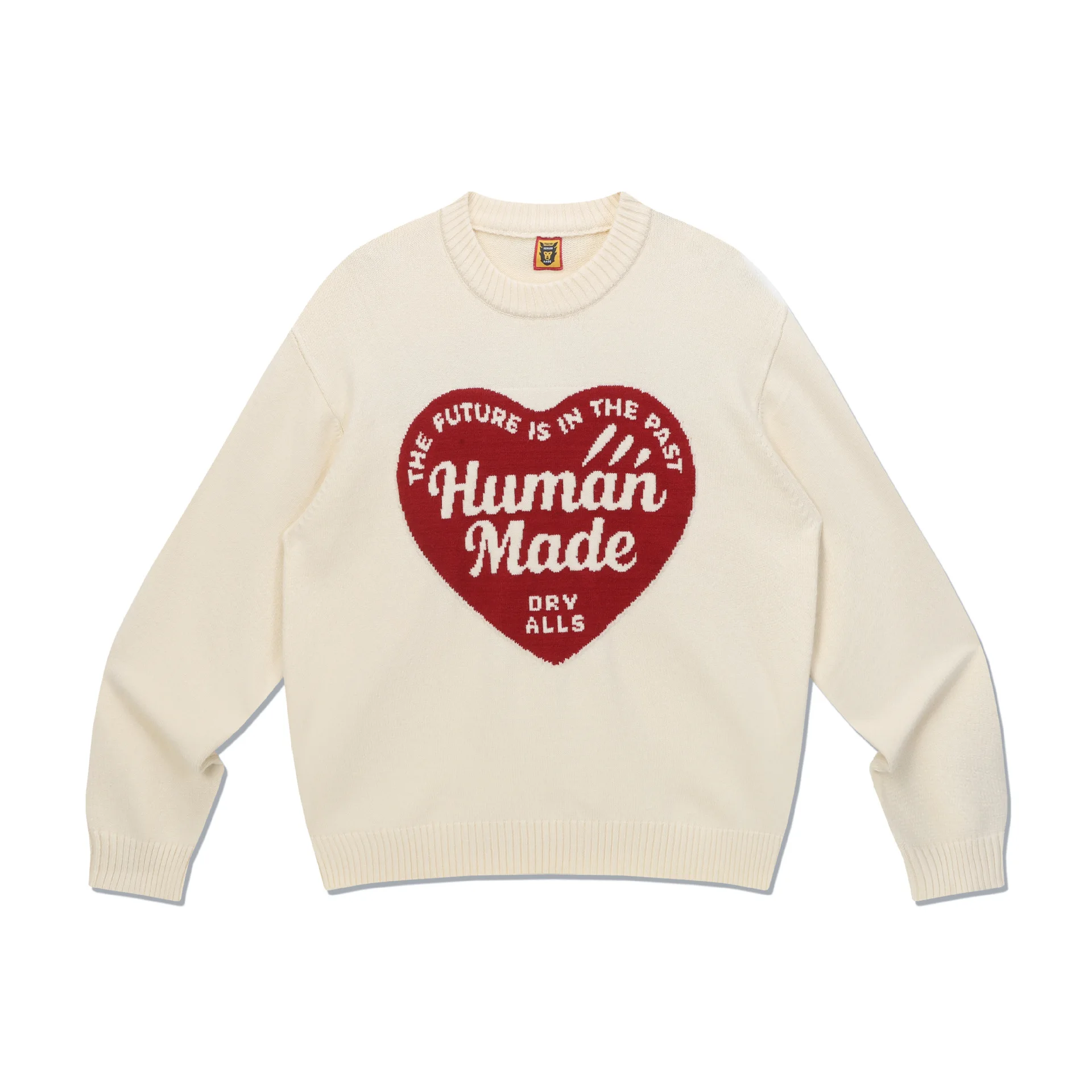 

Осень-зима 2025, унисекс, вязаный свитер с сердечком и длинными рукавами, теплый модный топ