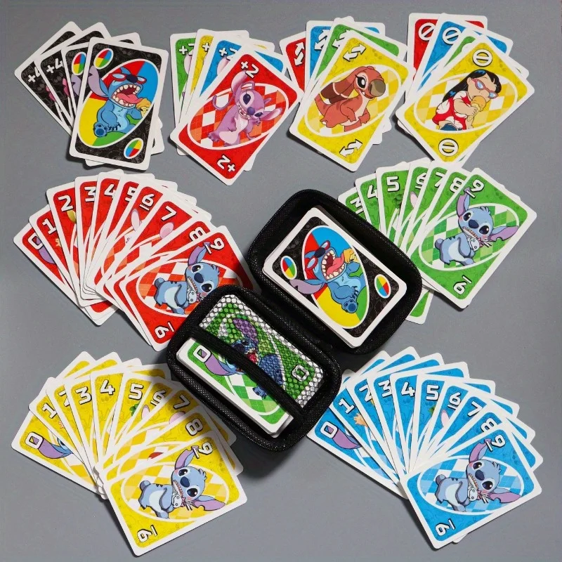 Miniso Disney Stitch Classic Card Game, a card game suitable for multiplayer parties, includes cards and a card box.