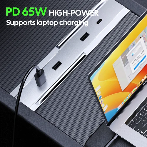 Imagen 2 del producto Para Tesla nuevo modelo Y 2025 lanzamiento Juniper Control Central carga rápida TPYE-C USB HUB modelo 3 Highland 2024 65W base de expansión