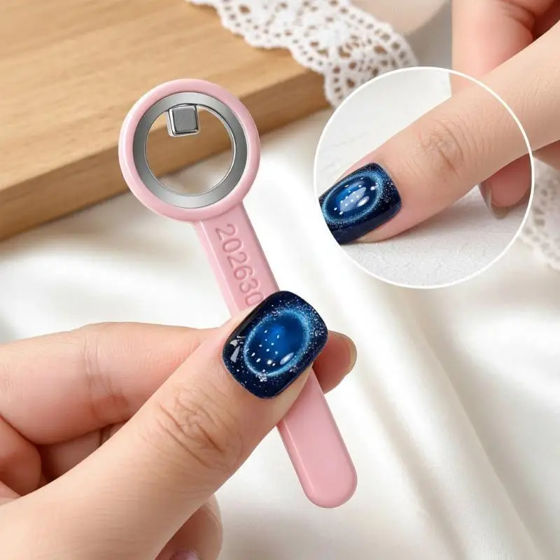 Circular Cat Eye Nail Magnet Set 6PCS Magnetic Gel Nail Polish Magnet for Nails DIY Art Salon Professional Cat Eye Effect