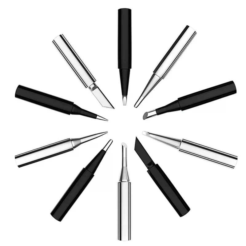 5Pcs I+B+K+2.4D+3C soldering iron pure copper 900M soldering iron head set inside hot bare copper electric soldering iron tip
