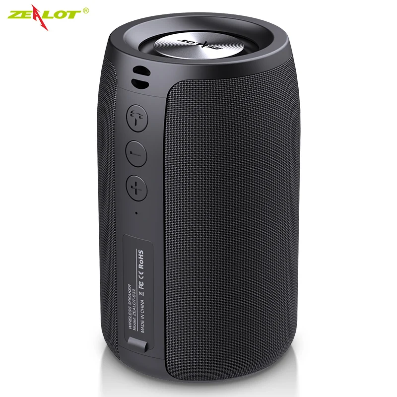Zealot-S32 haut-parleur sans fil extérieur portable Subwoofer haut-parleur, étanche IPX 6, les touristes appariement, batterie 1800mAh 10