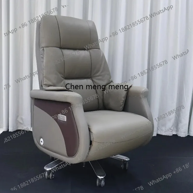 CC182 Business leather boss chair office rotatable lifting gray large class chair