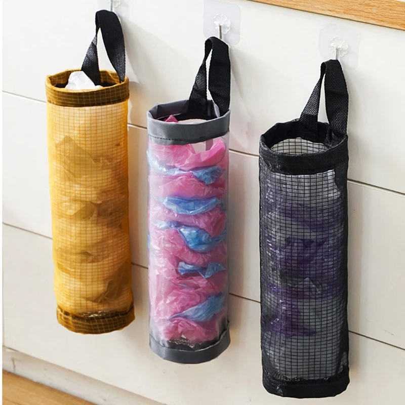 

Wall Mount Plastic Bag Holder Garbage Organizer, Home Grocery Bag Holder, Hanging Storage Trash Garbage Bag, Kitchen Accessories