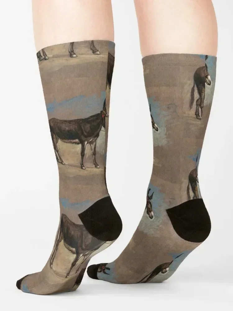 البغل الحيوان عاشق هدية - دراسة البغل اللوحة الفنية القديمة الجوارب أحذية المشي لمسافات طويلة التدفئة جورب عيد الميلاد الفاخرة الجوارب النسائية الرجال