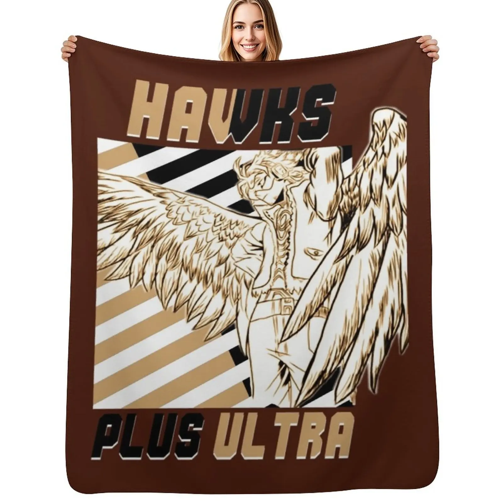 

Keigo Takami (Hawks) PLUS ULTRA \t \t Throw Blanket Anti Shedding Soft Fuzzy Blanket for Home