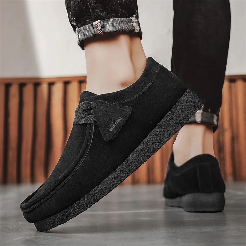 

Men's Casual Leather Shoes Soft Fashion Designer Loafers Stylish Male Classic Retro Autumn Winter Styles Man Shoes Luxury