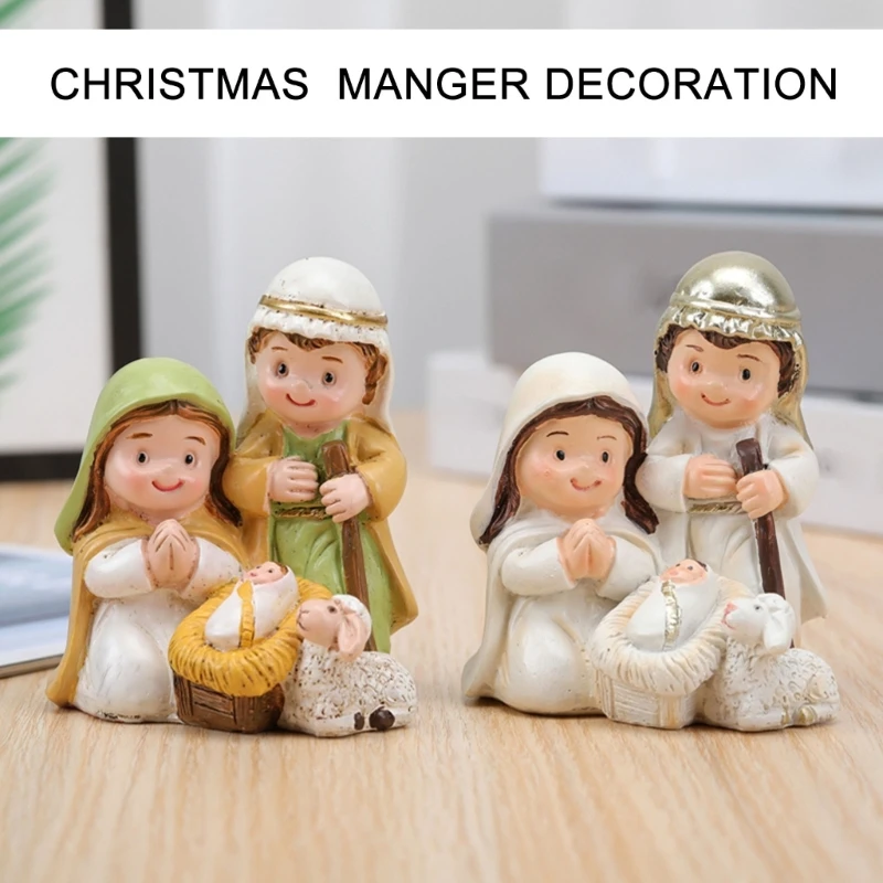 Nghệ thuật Chúa giáng sinh Bức tượng Nhựa Công giáo Nhân vật Tượng Tăng cường Ngày lễ Giáng sinh Trang trí Nhà và Văn phòng