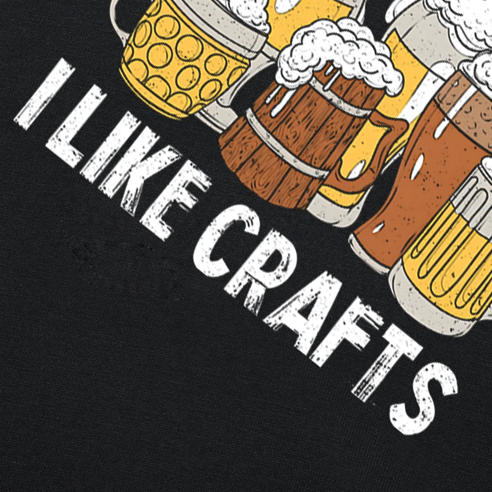I Like Crafts Beer Vintage 100% Baumwolle Mode T-Shirts Herren Bedrucktes T-Shirt Locker Übergroß Streetwear Hip Hop Unisex T-Shirt – Detail 5