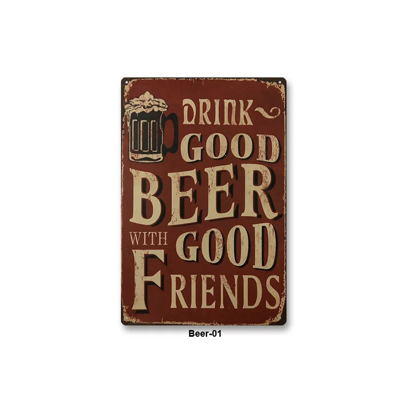 Metal Sign Bar Pub BBQ Shop Wall Painting Tin Sign Decor Beer Wine Alcohol Poster Vintage Tinplate Plaque Shabby Art Decoration