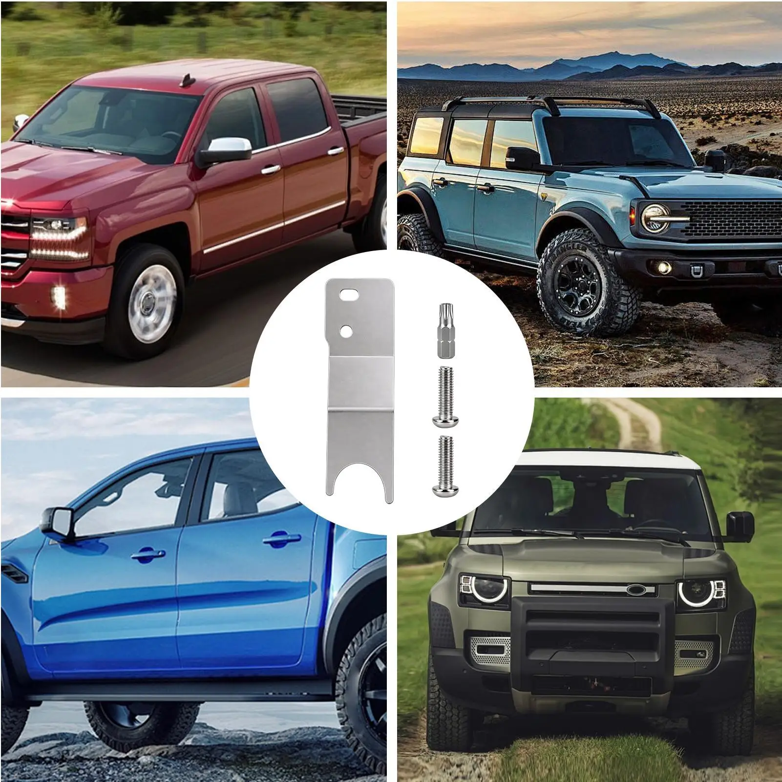 Tail Gate Lock Anti-Theft Stainless Steel Heavy-Duty Protector Tailgate Anti Theft Lock For Pickup Security Cargo Bed Daily