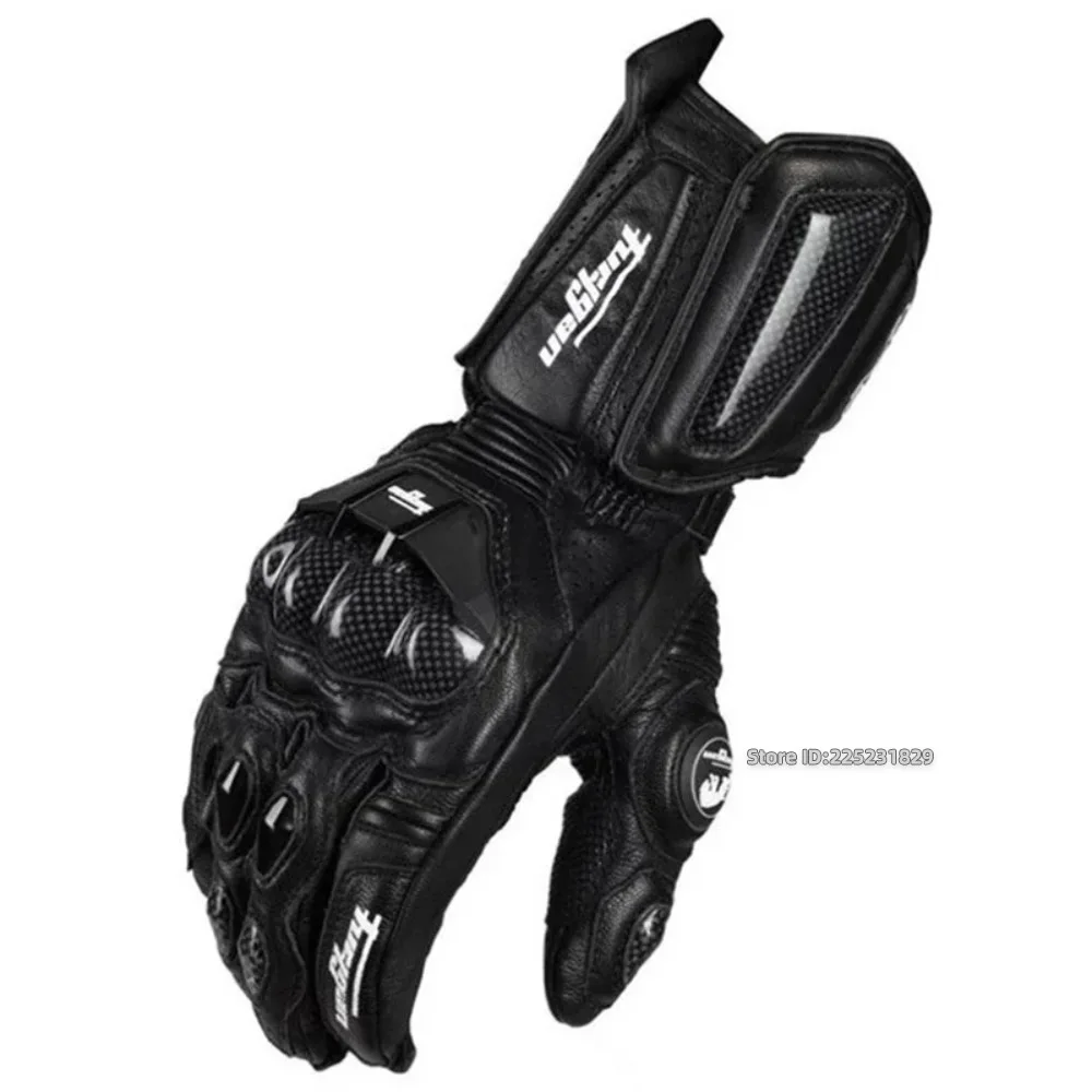 Echte Leder-Motorradhandschuhe für Herren, Wasserdichte Touchscreen-Rennhandschuhe für Motocross und Winter – Detail 4