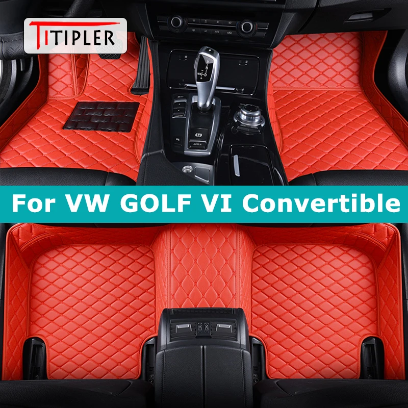 TITIPLER Custom Car Floor Mats For VW GOLF VI Convertible Auto Carpets Foot Coche Accessorie