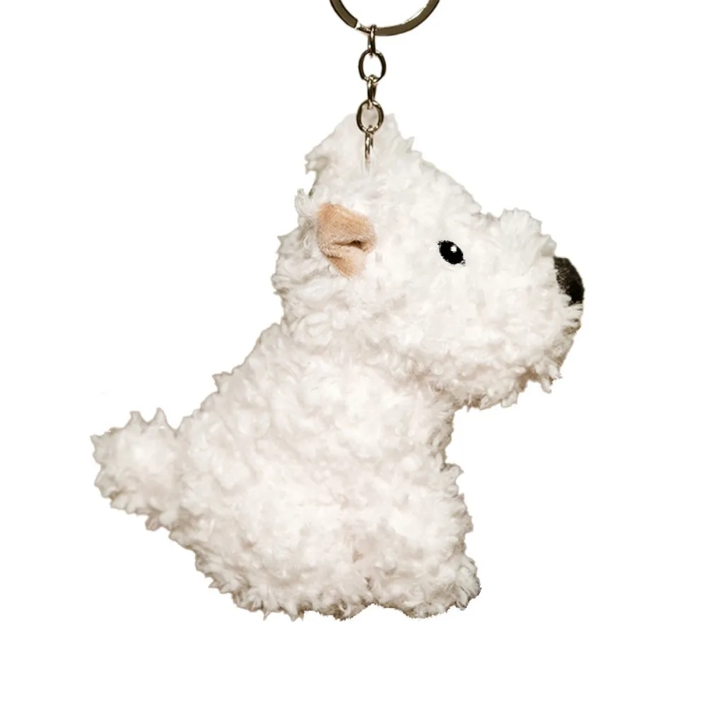 Porte-clés en peluche West Highlands, pendentif chiot, chien blanc, pendentif beurre Terrier, décoration de voiture, cadeaux