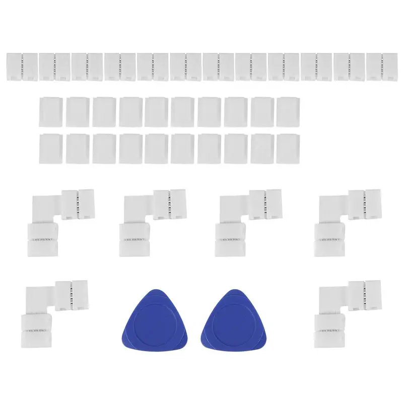 B23B LED Light Strip Connectors 4 Pin RGB LED Lights Connectors,Gapless Connectors,L Shape Connectors For SMD 5050 LED Strip